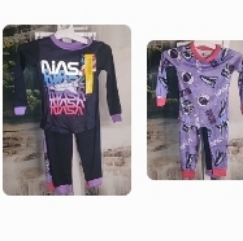 New with tags! Sleepwear Girls 4 XS NASA Space sleepwear pajamas set of 2